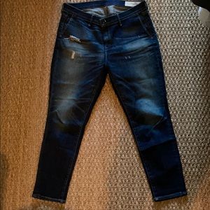 Rag and Bone drop crotch boyfriend jeans.